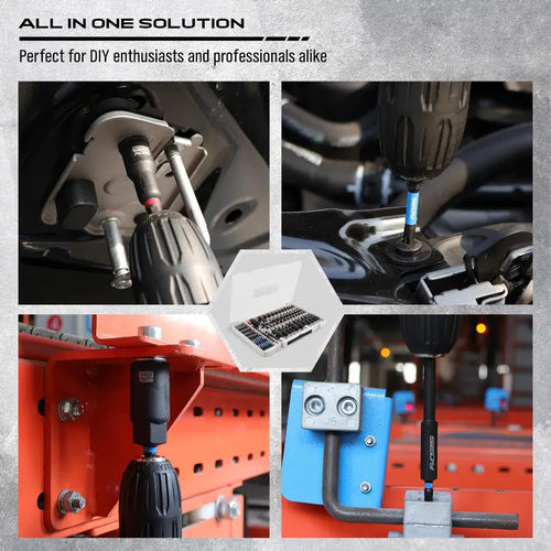 41/59/80-Piece Magnetic Impact Nut Driver Set – SAE & Metric Socket Bits with Adapters, Extensions & Bit Holder
